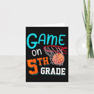 Tarjeta De Vuelta Al Juego Escolar En 5º Grado Fun Basketb
