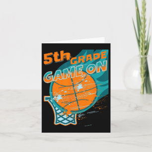 Tarjeta De Vuelta Al Juego Escolar En El Basketbal Estudia
