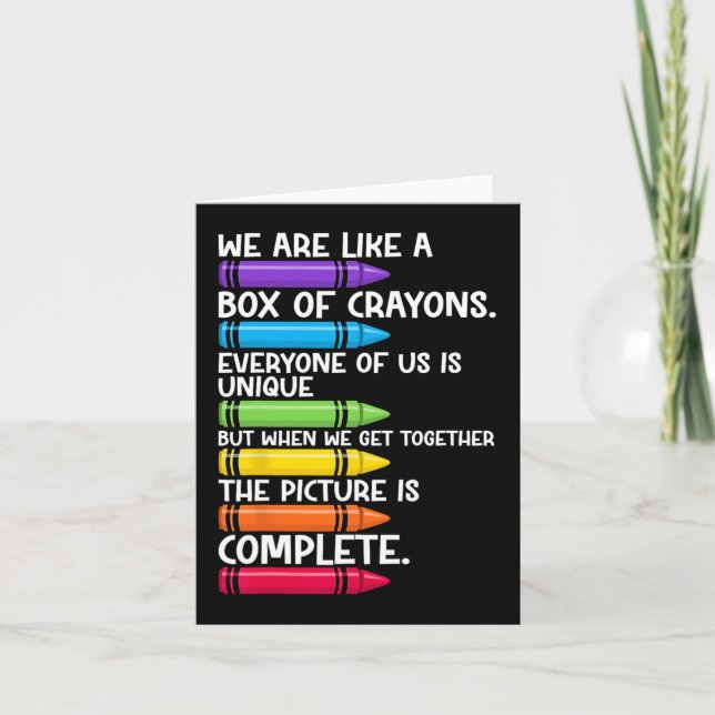 Tarjeta De Vuelta Al Profesor De La Escuela Somos Como Una (Anverso)