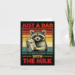 Tarjeta De Vuelta Con El Día De Los Padres De La Leche