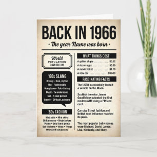 Tarjeta De vuelta en 1966, Datos Divertidos, Cumpleaños nú