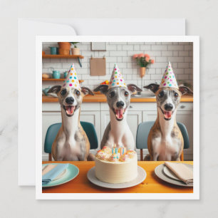 Tarjeta de Whippet, cumpleaños de Whippet, Whippet