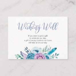 Tarjeta de Wood | Flores moradas