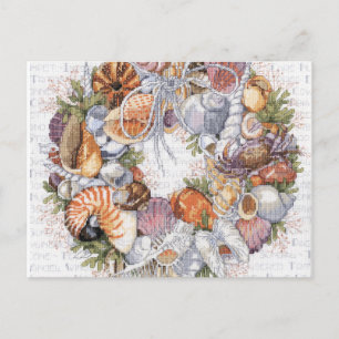 Tarjeta de wreath de conchas