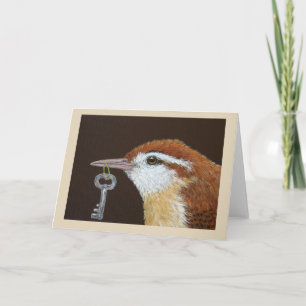 Tarjeta de wren divertida