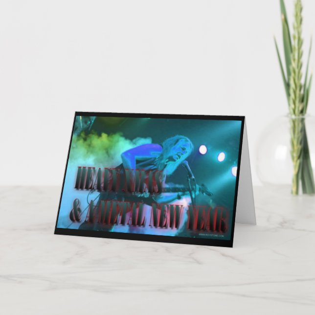 TARJETA DE XMAS METALIZADO ROY STONE HEAVY (Anverso)