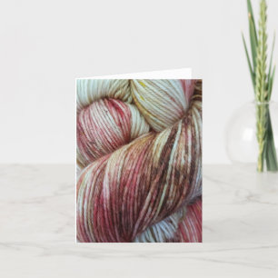 Tarjeta de yarn, tarjeta de agradecimiento, tarjet