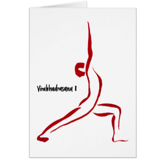 Tarjeta de Yogini del guerrero 1 - Virabhadrasana