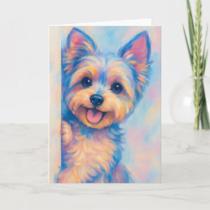 Tarjeta de Yorkie - En blanco