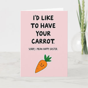Tarjeta de zanahoria de Pascua feliz