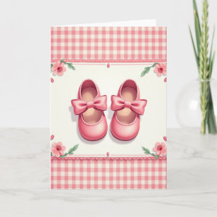 Tarjeta de Zapato de Bebé Dulce