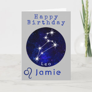 Tarjeta de Zodíaco Horóscopo de Leo