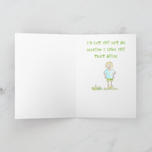 Tarjeta de Zombie de Amor y Agradecimiento (Interior)