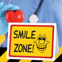 Tarjeta de zona divertida Get Well Smile