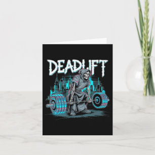 Tarjeta Deadlift Skeleton Regalo Fitness Gótico Tarot Card