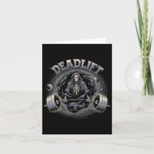 Tarjeta Deadlift Skeleton Regalo Fitness Gótico Tarot Card