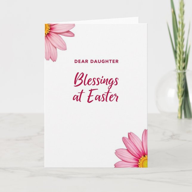 Tarjeta Dear Daughter Easter Blessings Card (Anverso)