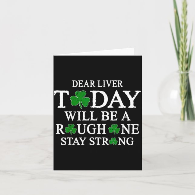 Tarjeta Dear Liver Irish St Patricks Day Men  (Anverso)