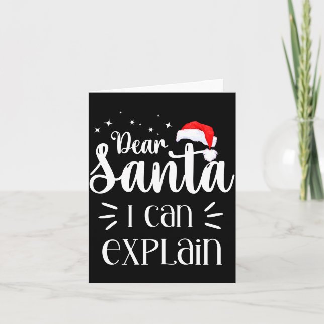Tarjeta Dear Santa Funny Uni Kids Christmas T Shirt  (Anverso)
