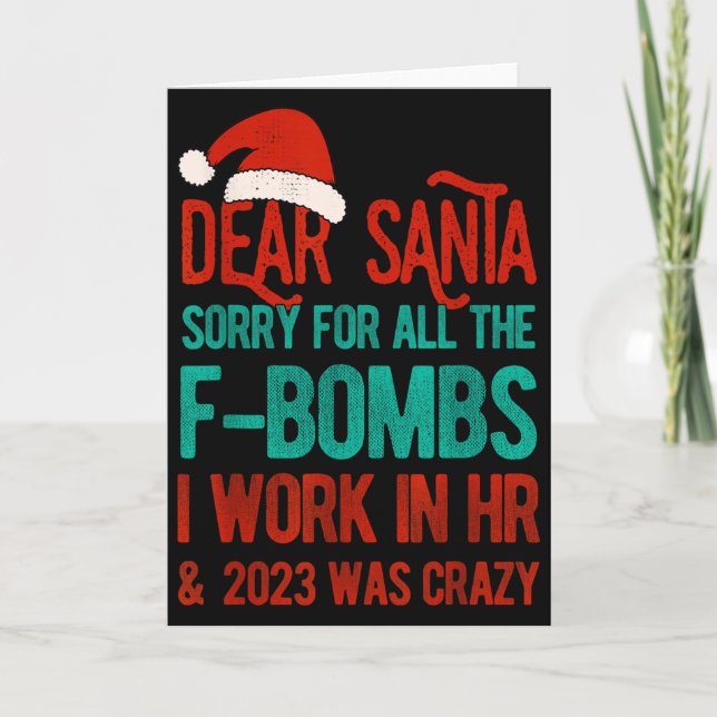 Tarjeta Dear Santa Human Resources Funny Hr Christmas 2023 (Anverso)