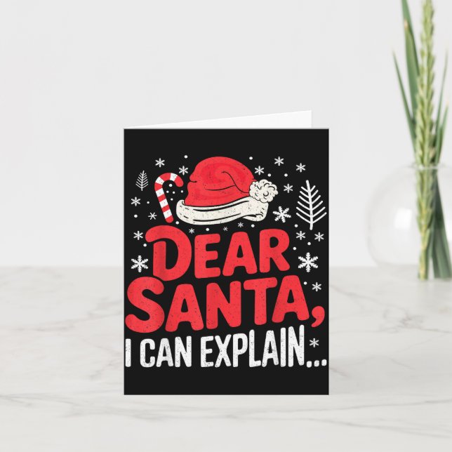 Tarjeta Dear Santa I Can Explain Funny Christian  (Anverso)