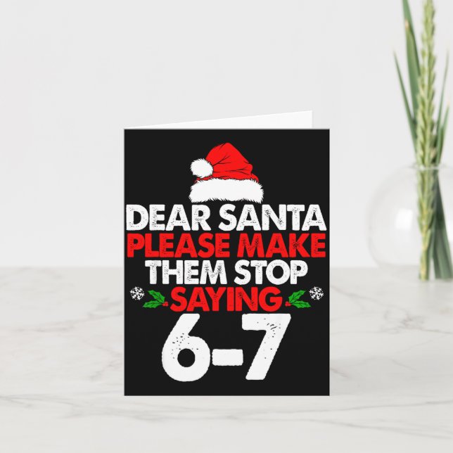 Tarjeta Dear Santa Please Make Them 67 Funny Christmas Six (Anverso)