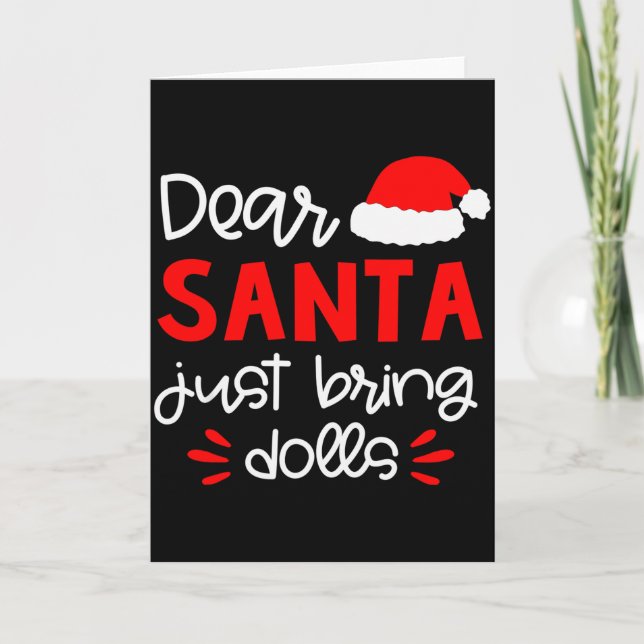 Tarjeta Dear Santa Shirt Funny Matching Family Christmas P (Anverso)
