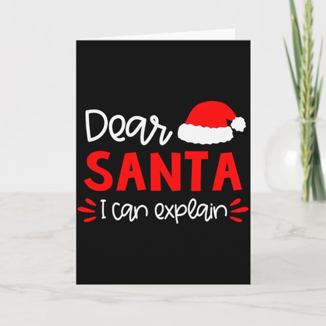 Tarjeta Dear Santa Shirt Funny Matching Family Christmas P (Anverso)