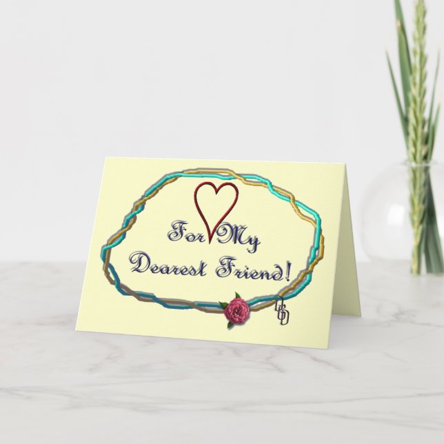 Tarjeta Dearest Friend (Anverso)
