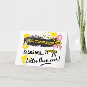Tarjeta Debajo de cáncer de pecho de la construcción