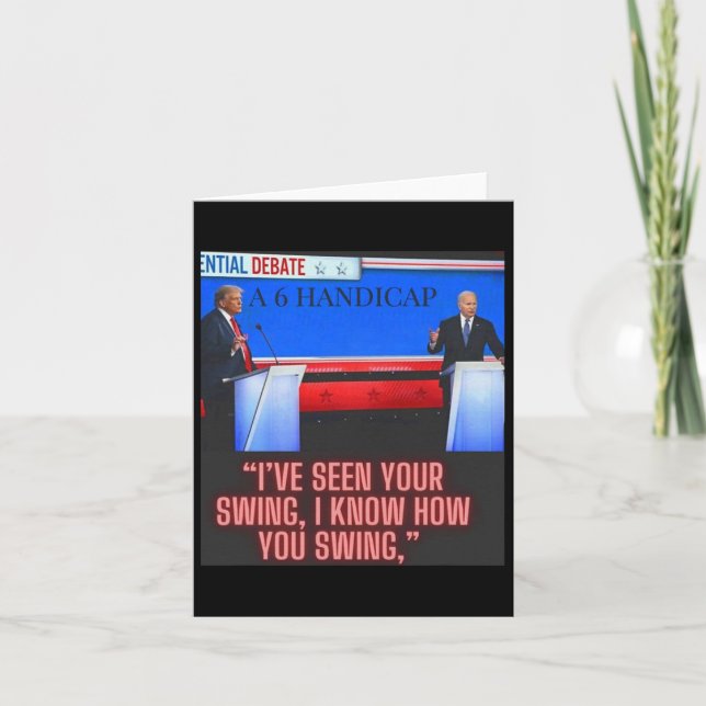 Tarjeta Debate De Handicap Joe Biden Y Donald Trump (Anverso)