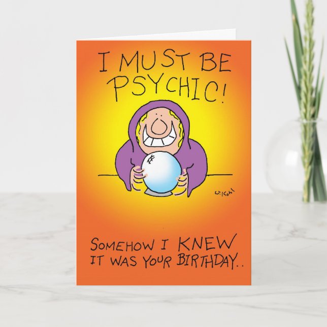 Tarjeta Debe ser psíquico (Anverso)