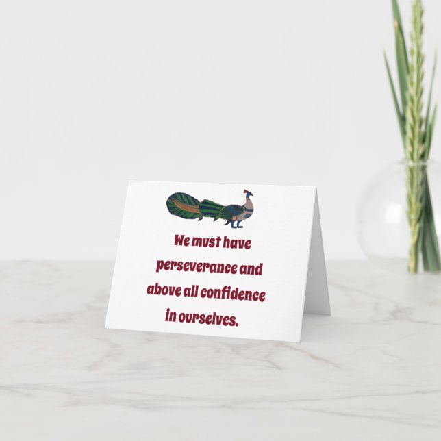 Tarjeta Debemos Tener Perseverancia - Cita De Confianza (Anverso)