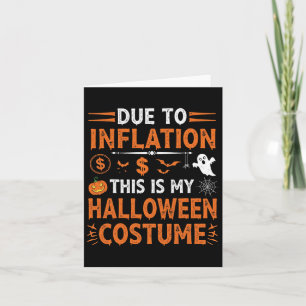 Tarjeta Debido A La Inflación Este Es Mi Funn De Disfraces
