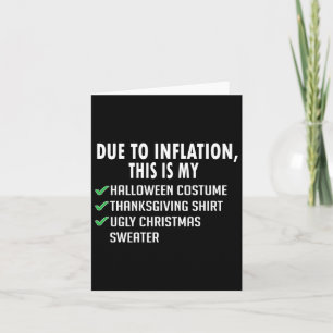 Tarjeta Debido A La Inflación Halloween Navidades Del Día