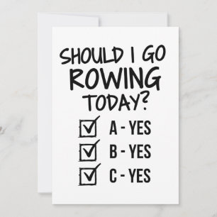 Tarjeta ¿Debo jugar al remo hoy?