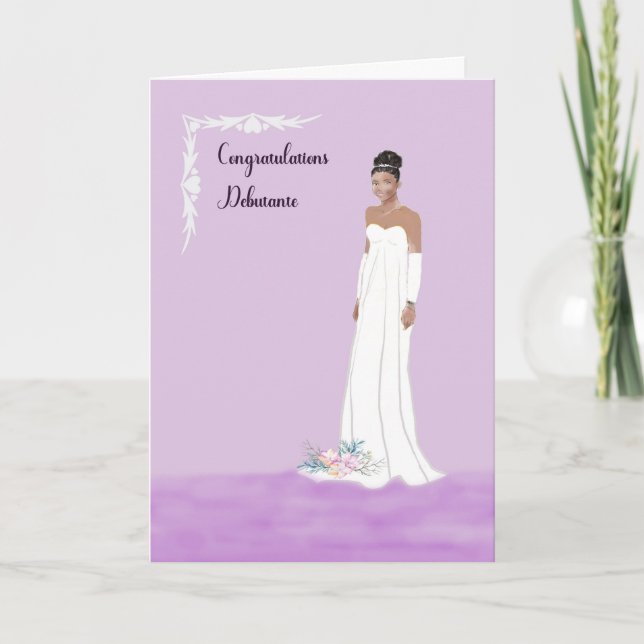 Tarjeta Debutante para Joven Negra (Anverso)