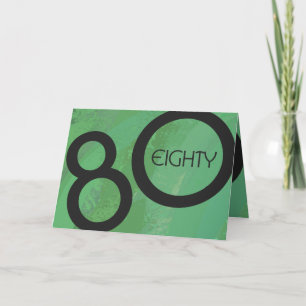 Tarjeta Década Verde 80 cumpleaños