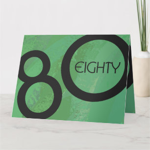 Tarjeta Década Verde 80 cumpleaños