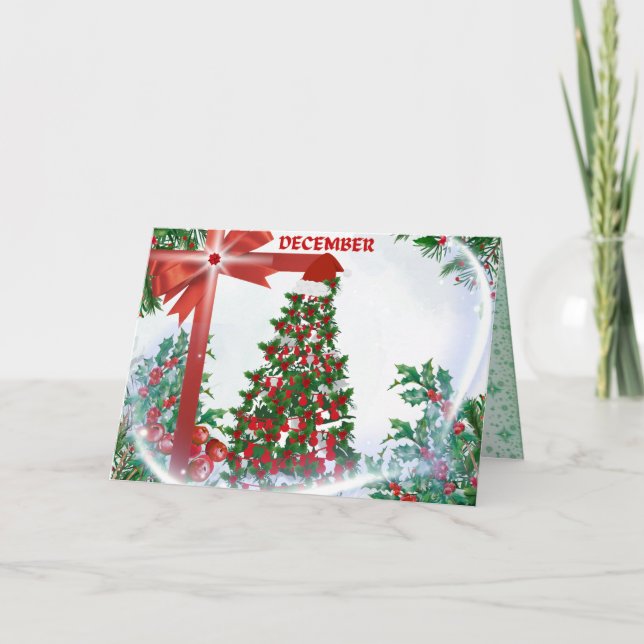 Tarjeta December Christmas Greeting Card (Anverso)