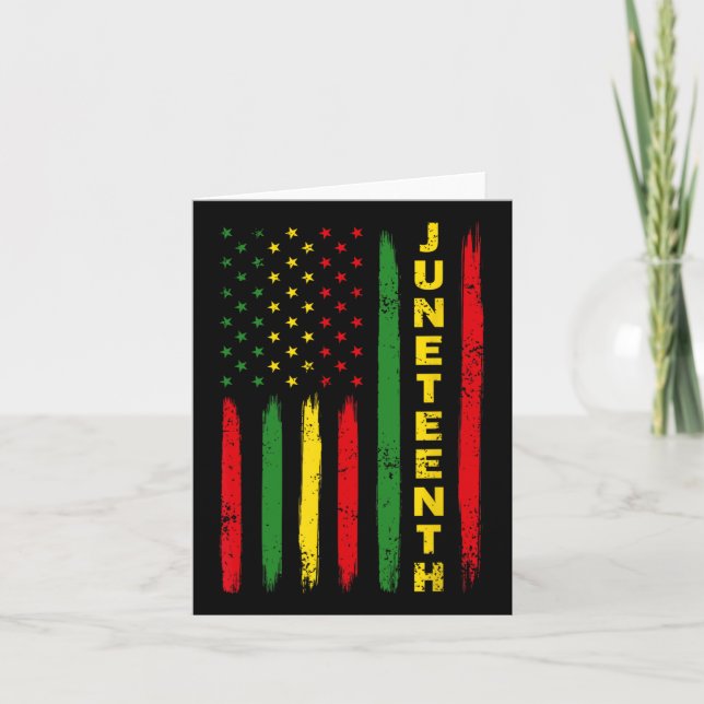 Tarjeta Decimoctava Bandera Black Freedom 1865 (Anverso)