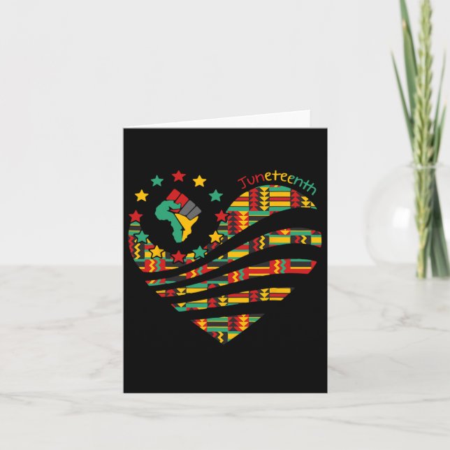 Tarjeta Decimoctava historia negra del corazón afroamerica (Anverso)