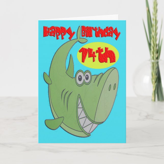 Tarjeta Decimocuarto cumpleaños del Tiburón Verde (Anverso)