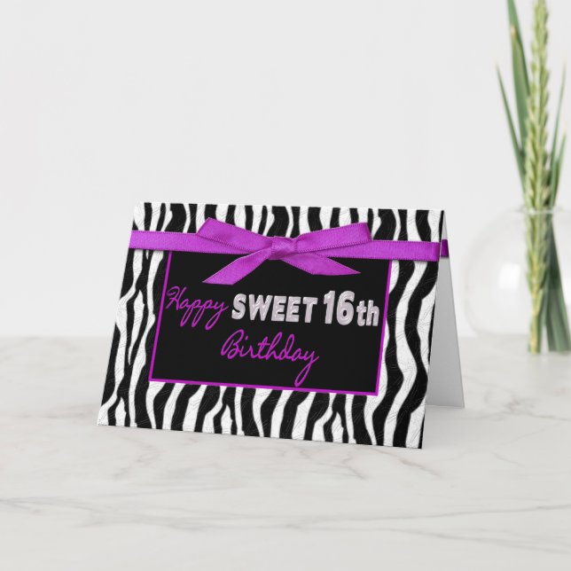 Tarjeta Décimosexto SALUDO del CUMPLEAÑOS del DULCE - (Anverso)