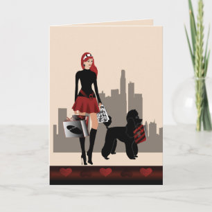 Tarjeta décimosexto Tienda del chica del cumpleaños para