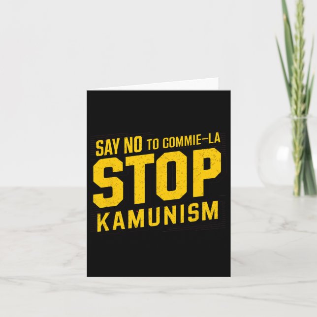 Tarjeta Decir No A Comprometer La Parada El Kamunismo Dive (Anverso)