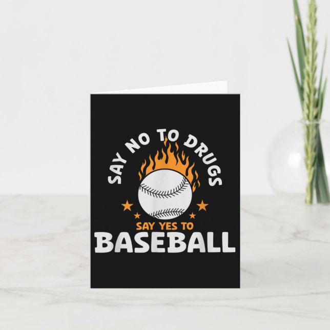 Tarjeta Decir No A Las Drogas Decir Que Sí Al Béisbol Insp (Anverso)