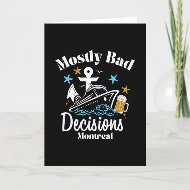 Tarjeta Decisiones Mostly D Montreal Spring Break  (Anverso)