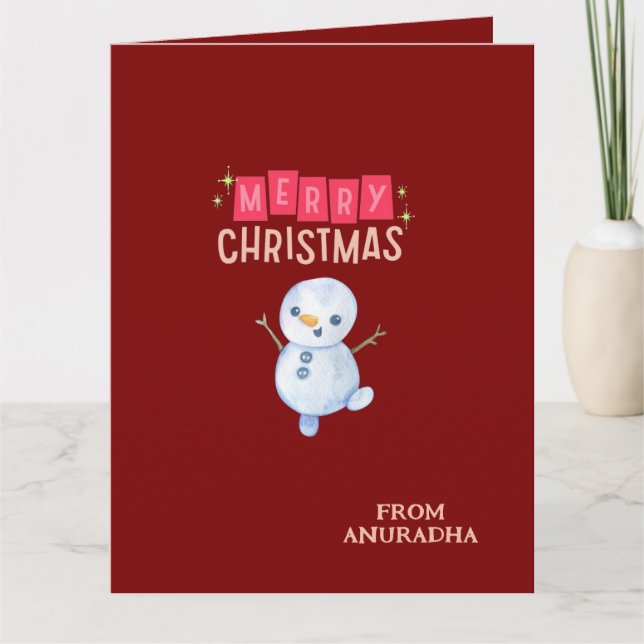 Tarjeta Deck the Halls: Feliz Navidad Alegre" (Anverso)