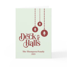 "Deck The Halls" Navidades verdes claros